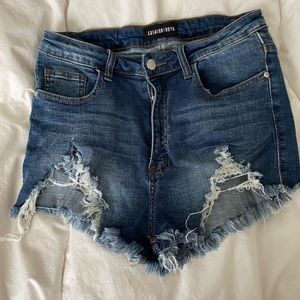 High Waisted Ripped Short Shorts